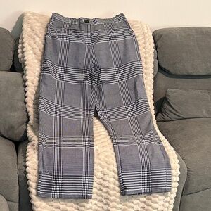 Women's Black and White Plaid Pants